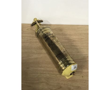 VINTAGE BRASS MINIMAX HAND PUMP (GOOD CONDITION)