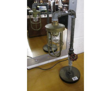 Plumber themed table lamp