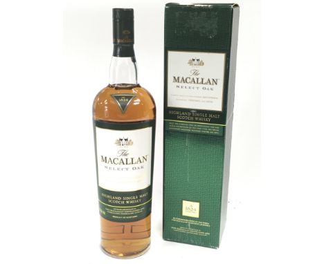 A boxed bottle of The Macallan Select Oak single malt scotch whisky. This lot cannot be posted