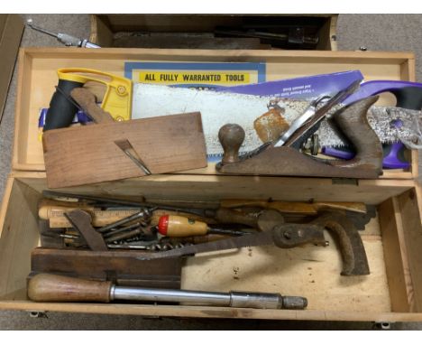 a mixed collection of carpentry tools etc.
