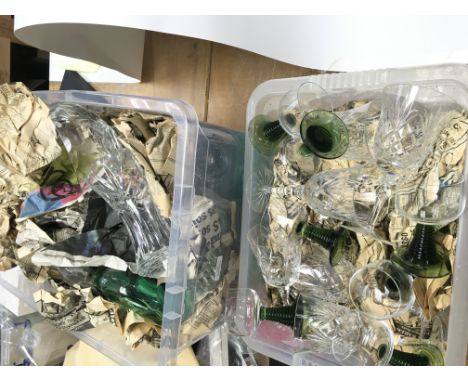 A Collection of cut glass including green coloured glasses, bowl etc, Caithness paperweights etc. this lot cannot be posted