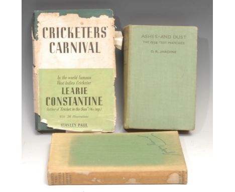 Cricket - Jardine, Douglas, R, Ashes and Dust, Hutchinson &amp; Co, London, autograph copy, the fly leaf signed in ink, green