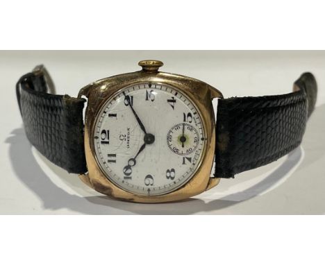 A vintage Omega 9ct gold wristwatch 
