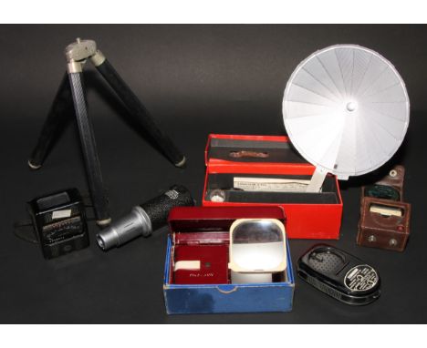 Photography - Camera  Accessories - a Scheiner light meter , serial no 1873901; a Weston Master II Universal Exposure Meter; 