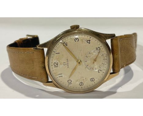 A vintage Omega 9ct gold wristwatch 