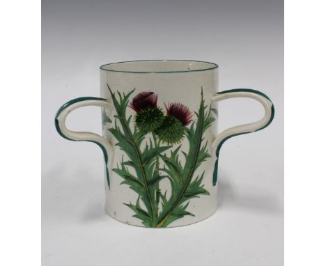 Wemyss Ware thistles pattern tyg, impressed and printed marks, 19 x 14cm.