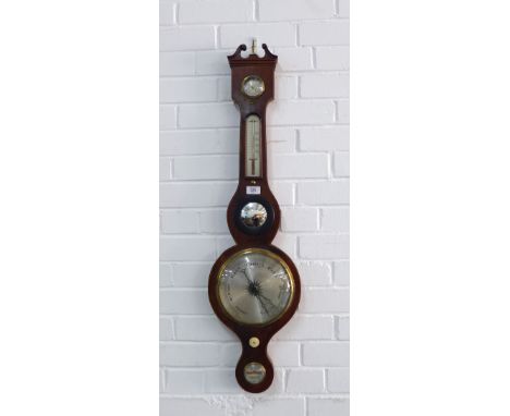Mahogany and string inlaid barometer 