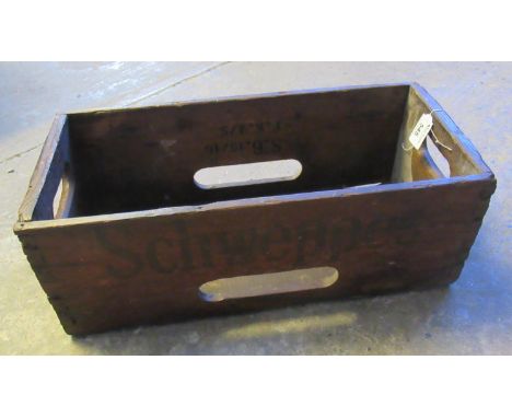 Vintage stained pine Schweppes two handled crate. (B.P. 21% + VAT) 