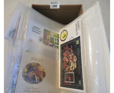 Jersey stamp collection of over 100 first day covers, 1998 - 2007 period.(B.P. 21% + VAT) 