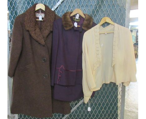 Small collection of ladies vintage clothing to include; an early 20th Century silk blouse with broderie anglaise, a 'Gold Lab