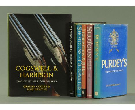 Seven books on shooting and shotguns, "Cogswell &amp; Harrison" by Graham Cooley &amp; John Newton, "The Art of Gunsmithing -