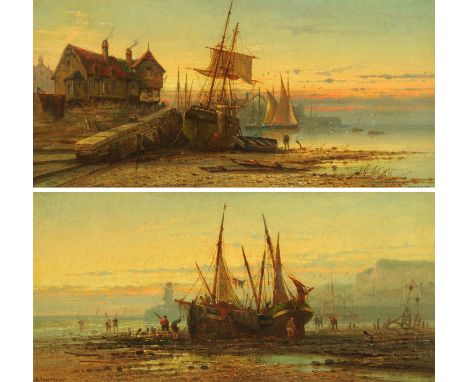 Louis Timmermans (Belgian 1846-1910), "Treport, Normandy", and "Near Trouville, Normandy", a pair, each signed, oils on canva