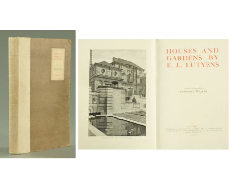 WEAVER, LAWRENCE. "Houses &amp; Gardens" by E.L. Lutyens, fully illustrated 1913 First Edition.