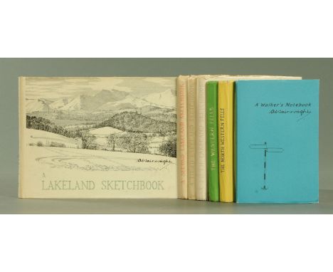 Seven Wainwright books, "A Lakeland Sketchbook", "A Second Lakeland Sketchbook", "A Third Lakeland Sketchbook", "A Fifth Lake