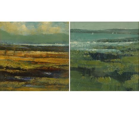 Aidan Butler, 20th century, "Sailing Day" and "Evening Light by the Coast", each signed, titled and dated verso, 2008 and 200