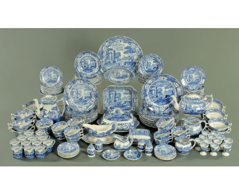 A Copeland Spode Italian dinner service, comprising twelve 26.5 cm plates, twelve 23 cm plates, 12 small bowls, twelve side p