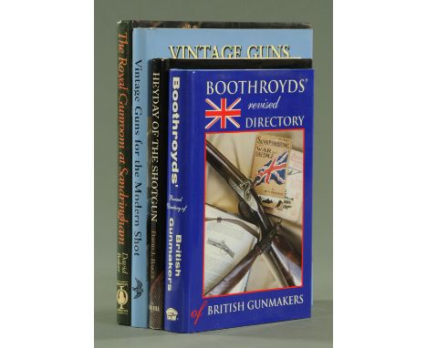 Books on shotgun, four hardback volumes, "The Royal Gunroom at Sandringham" by David Baker, "Vintage Guns for the Modern Shot