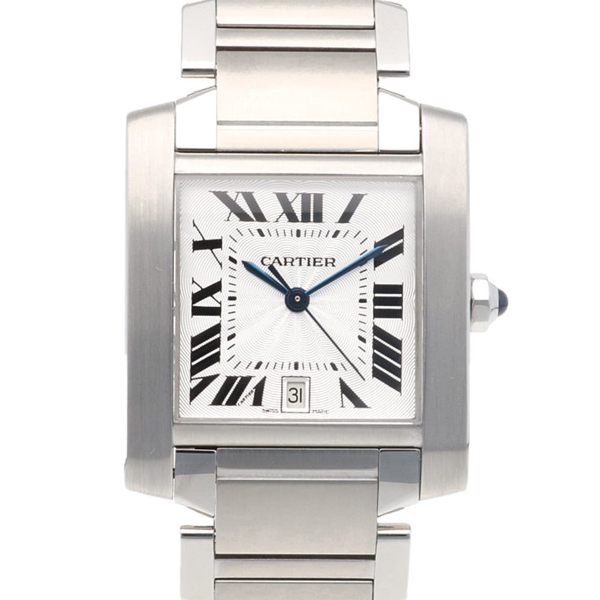 Cartier Tank Française LM Watch, Stainless Steel, W5002Q3 (2302), Automatic, Overhauled and Refinish