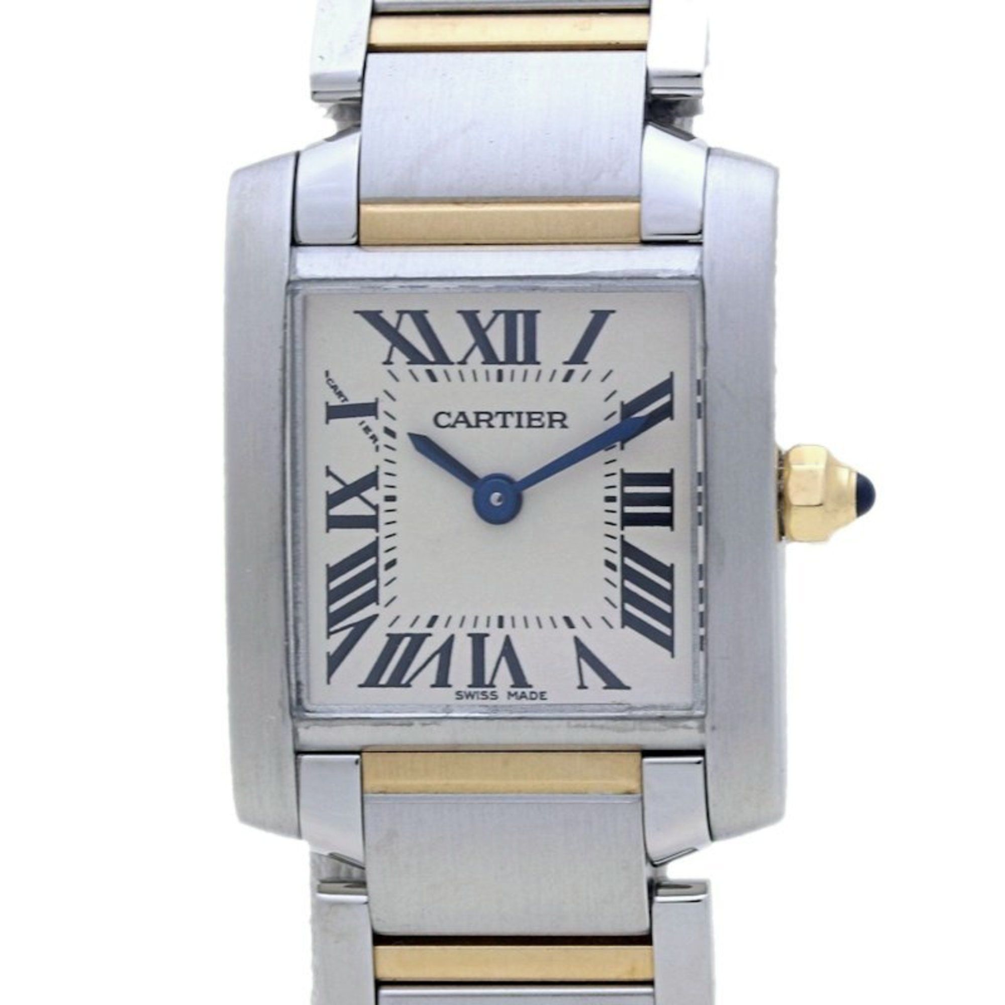 CARTIER Tank Française SM (Final Model) W51007Q4 Women's Watch in 18K Yellow Gold and Stainless Stee