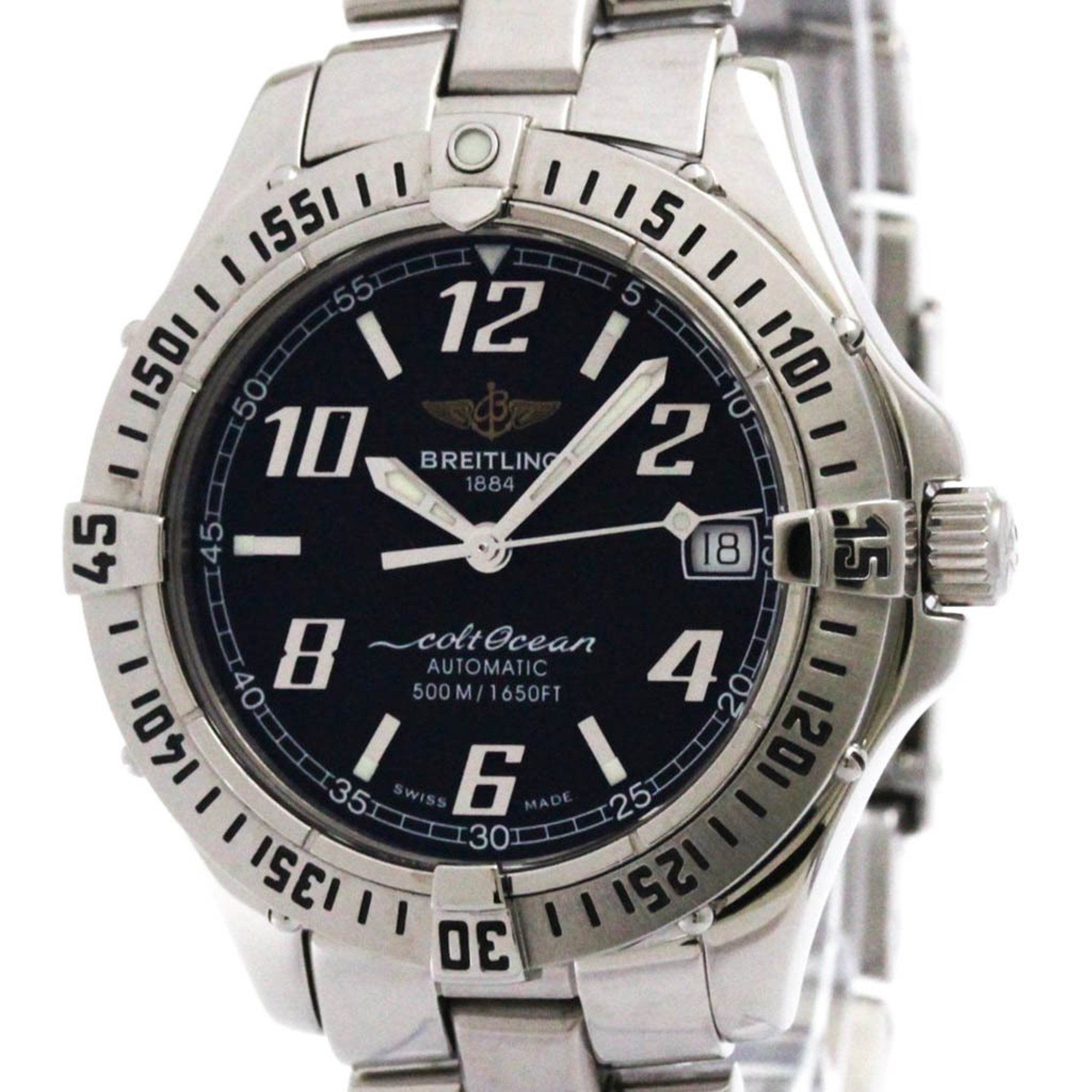 BREITLING Colt Automatic Steel Automatic Mens Watch A17350 Polished