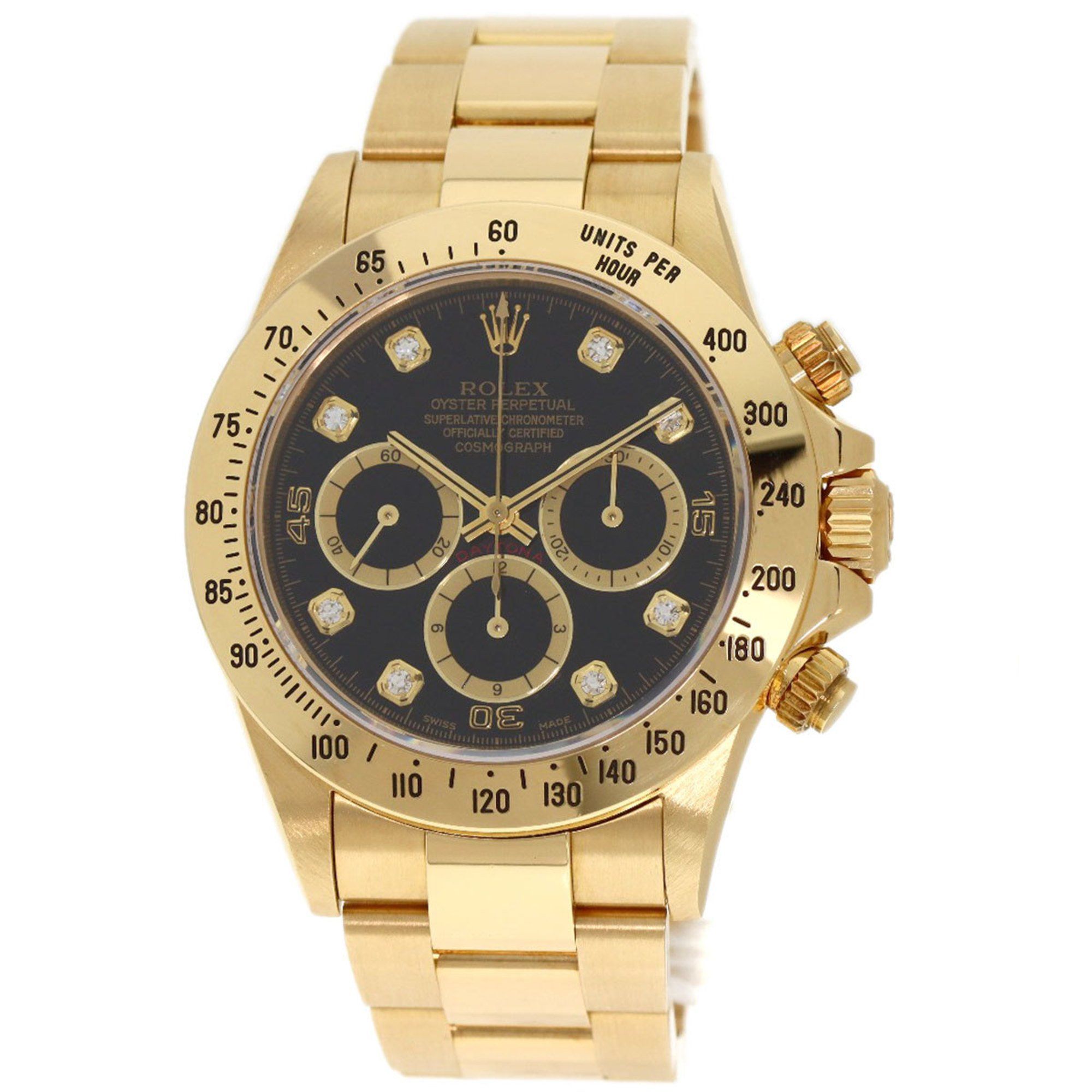 Rolex Cosmograph Daytona 16528G 8P Diamond Watch in 18K Yellow Gold (Men's)