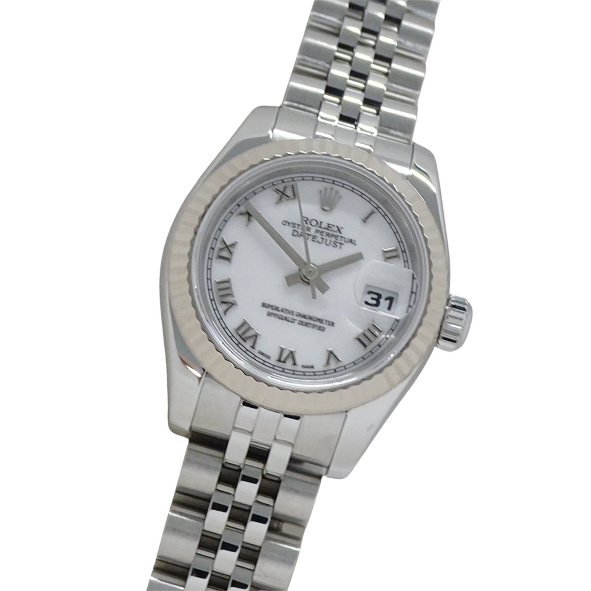 Rolex Datejust 179174, D-serial, Women's Automatic Watch, Stainless Steel, White Gold, Silver, White