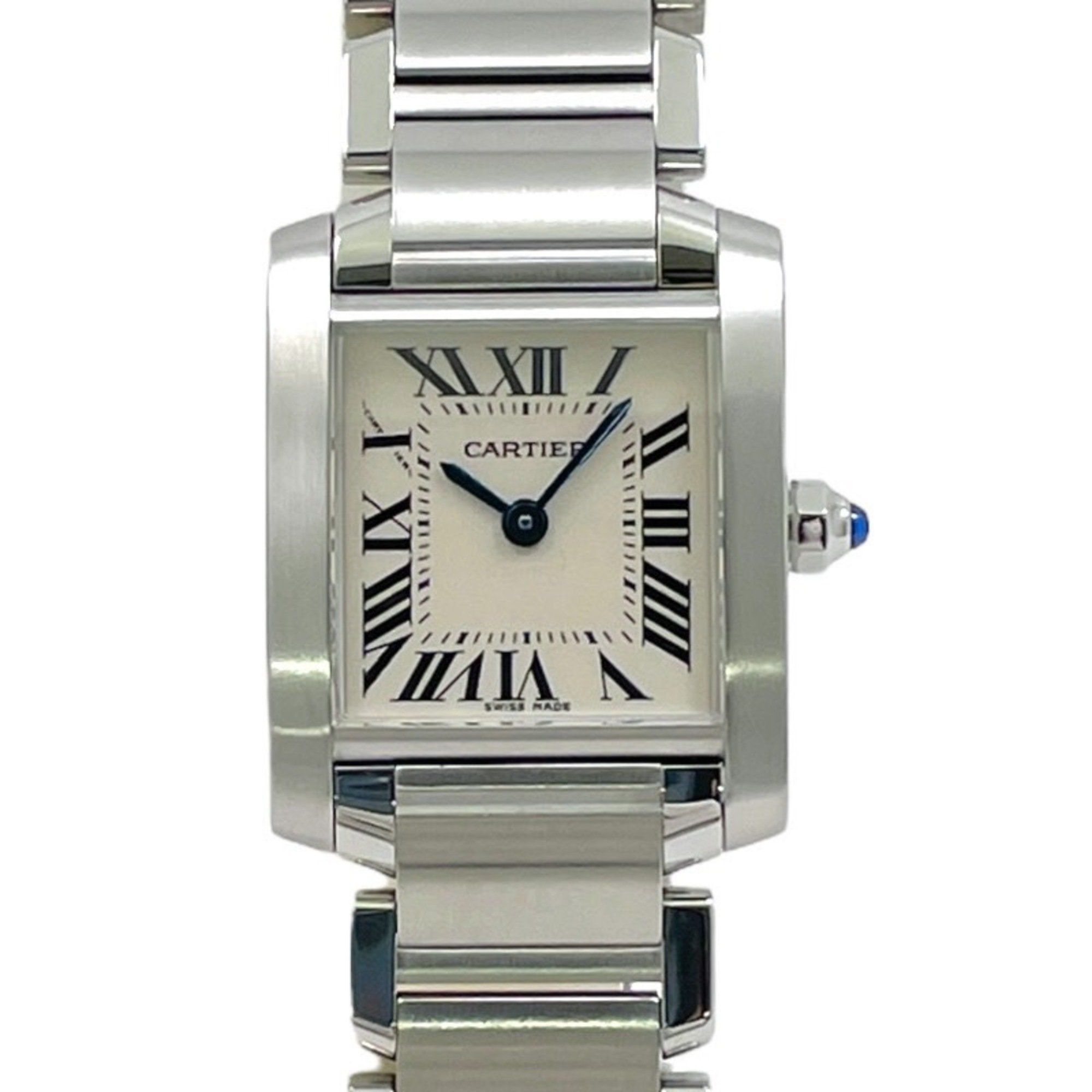 CARTIER Tank Française SM W51008Q3 Stainless Steel Women's Quartz Watch