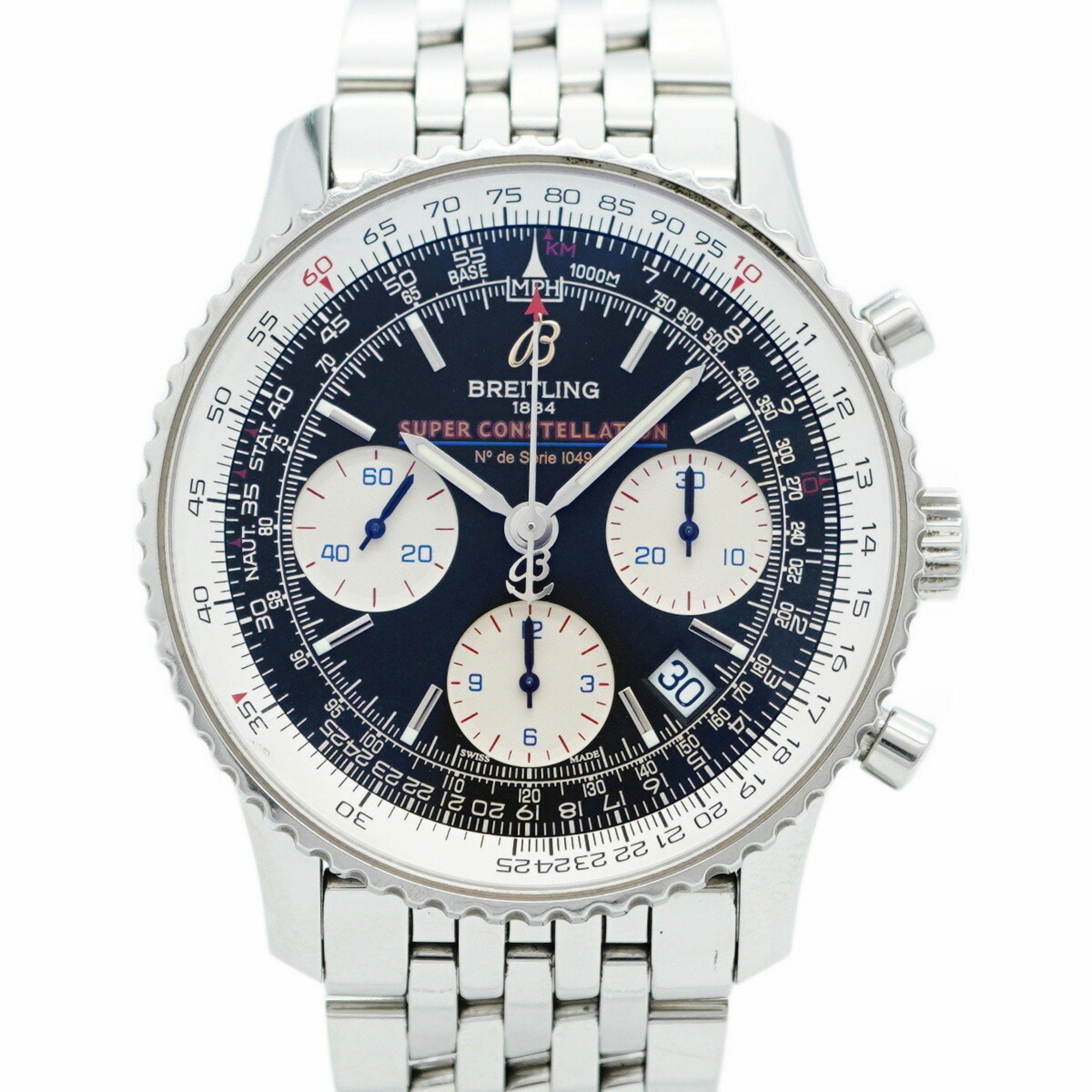 Breitling Navitimer Super Constellation A23322 Black Dial Men's Watch