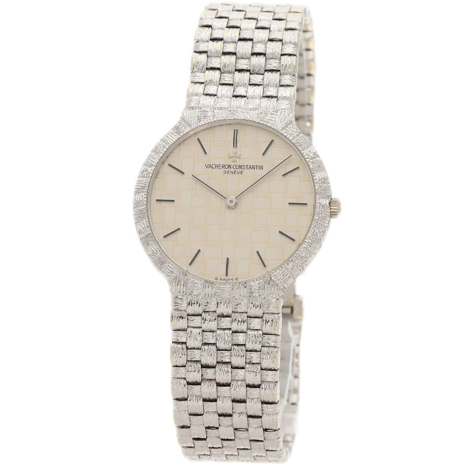 Vacheron Constantin 31046 Mesh Doll Wristwatch K18 White Gold K18WG Men's VACHERON CONSTANTIN