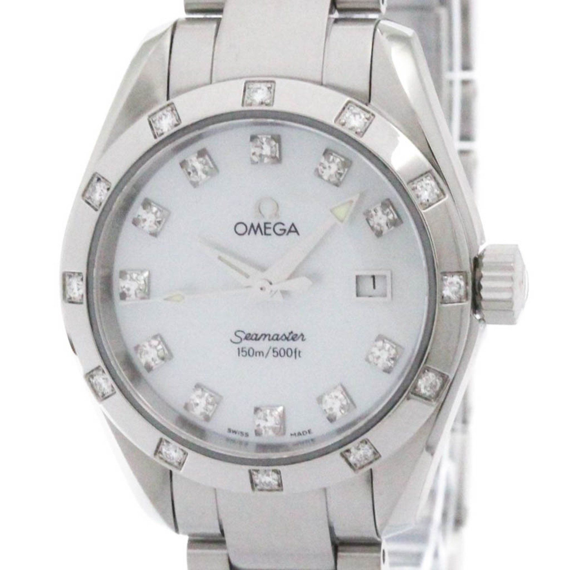 OMEGA Seamaster Aqua Terra Diamond MOP Dial Watch 2575.75 Polished