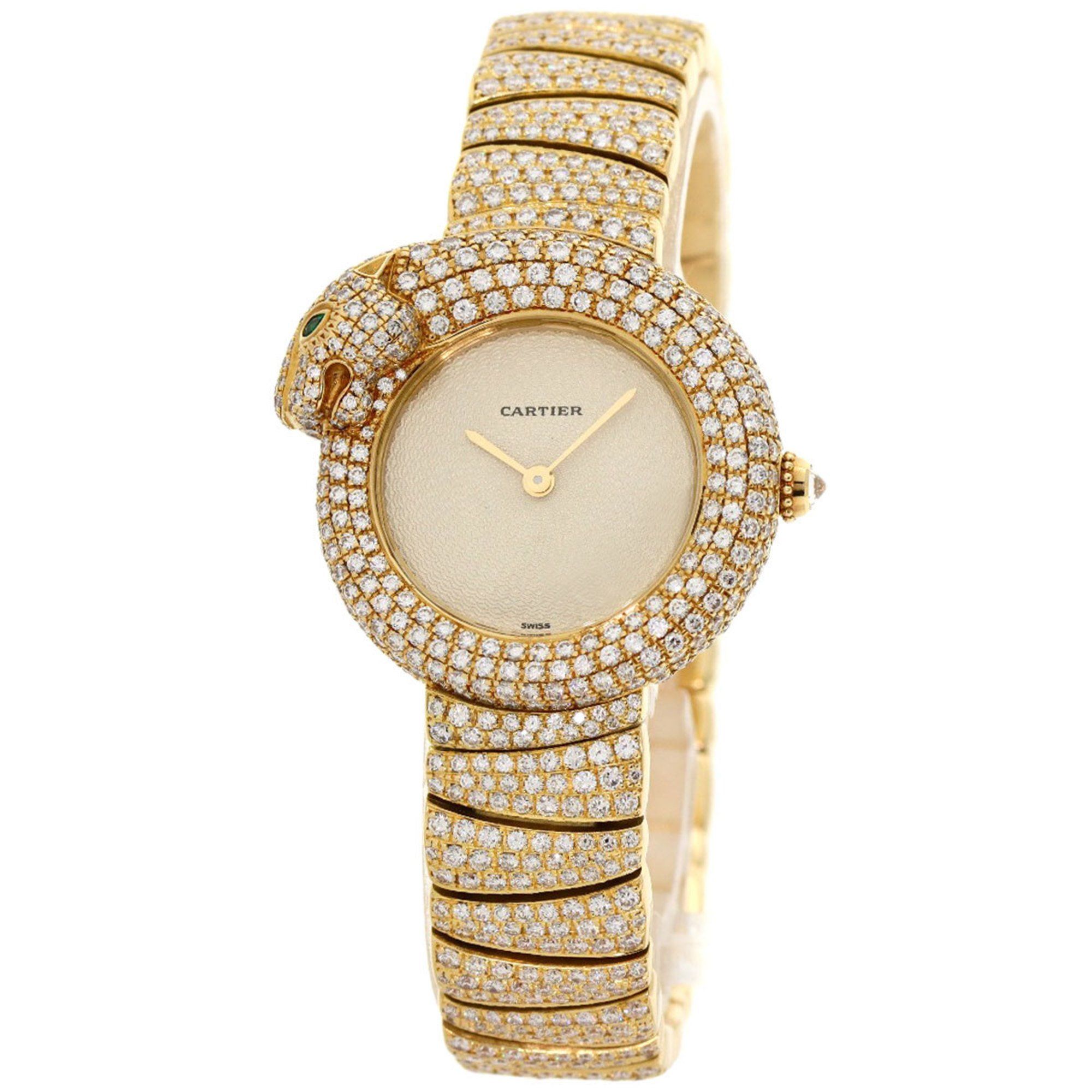 Cartier Panther 1925 Full Diamond Watch K18 Yellow Gold K18YGxDiamond Ladies