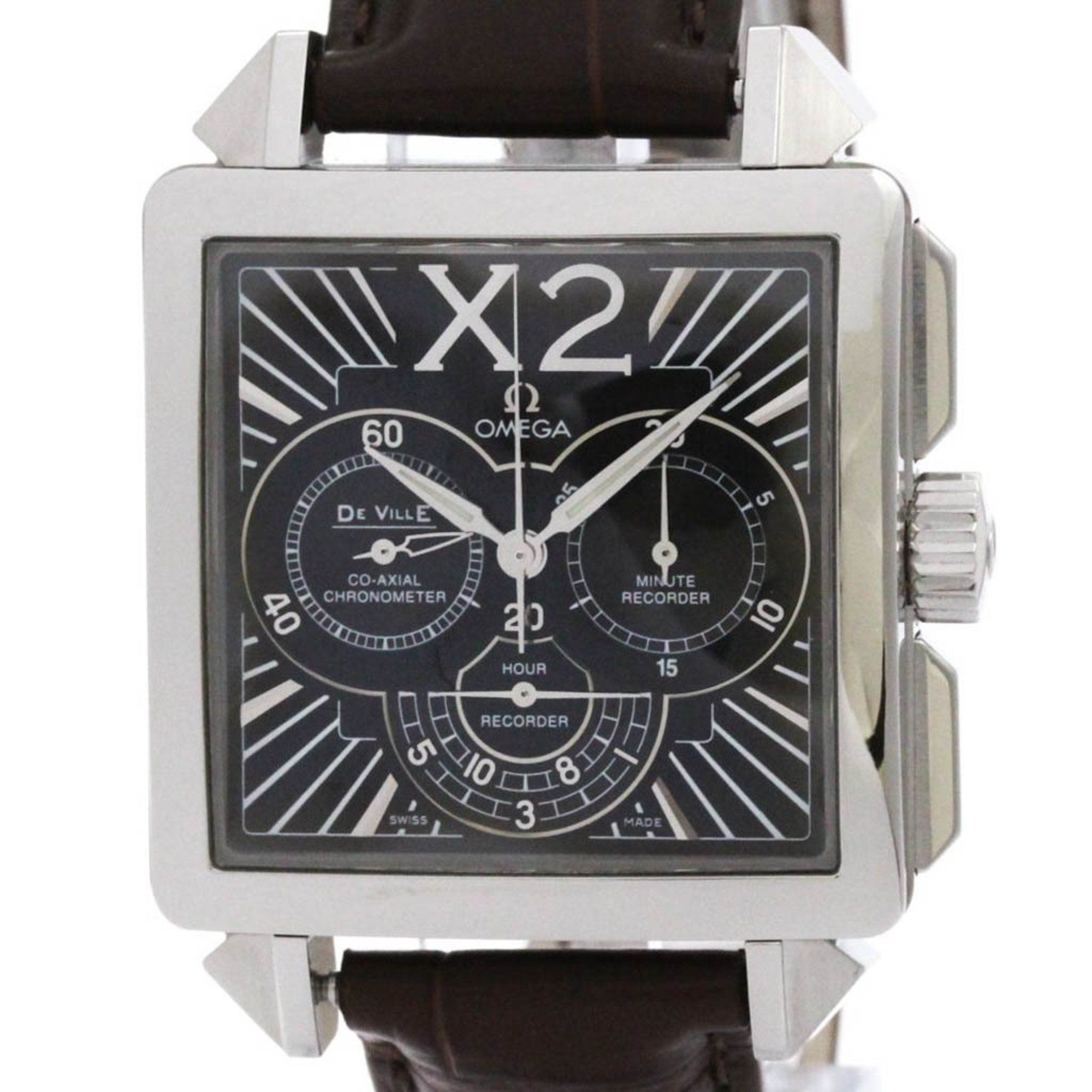 OMEGA De Ville X2 Chronograph Steel Watch 423.13.37.50.01.001 Polished