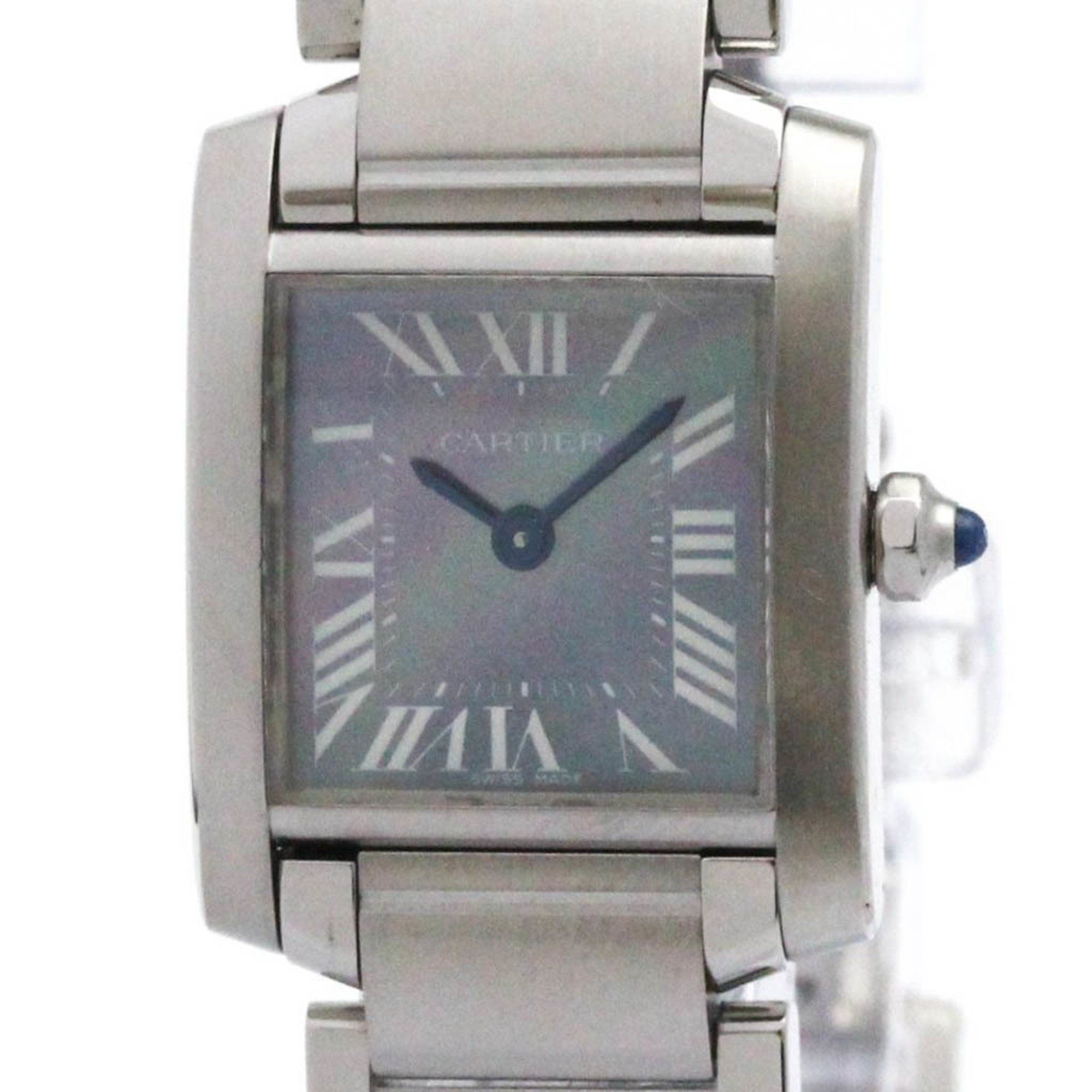 CARTIER Tank Francaise MOP Dial Quartz Ladies Watch W51034Q3 Polished