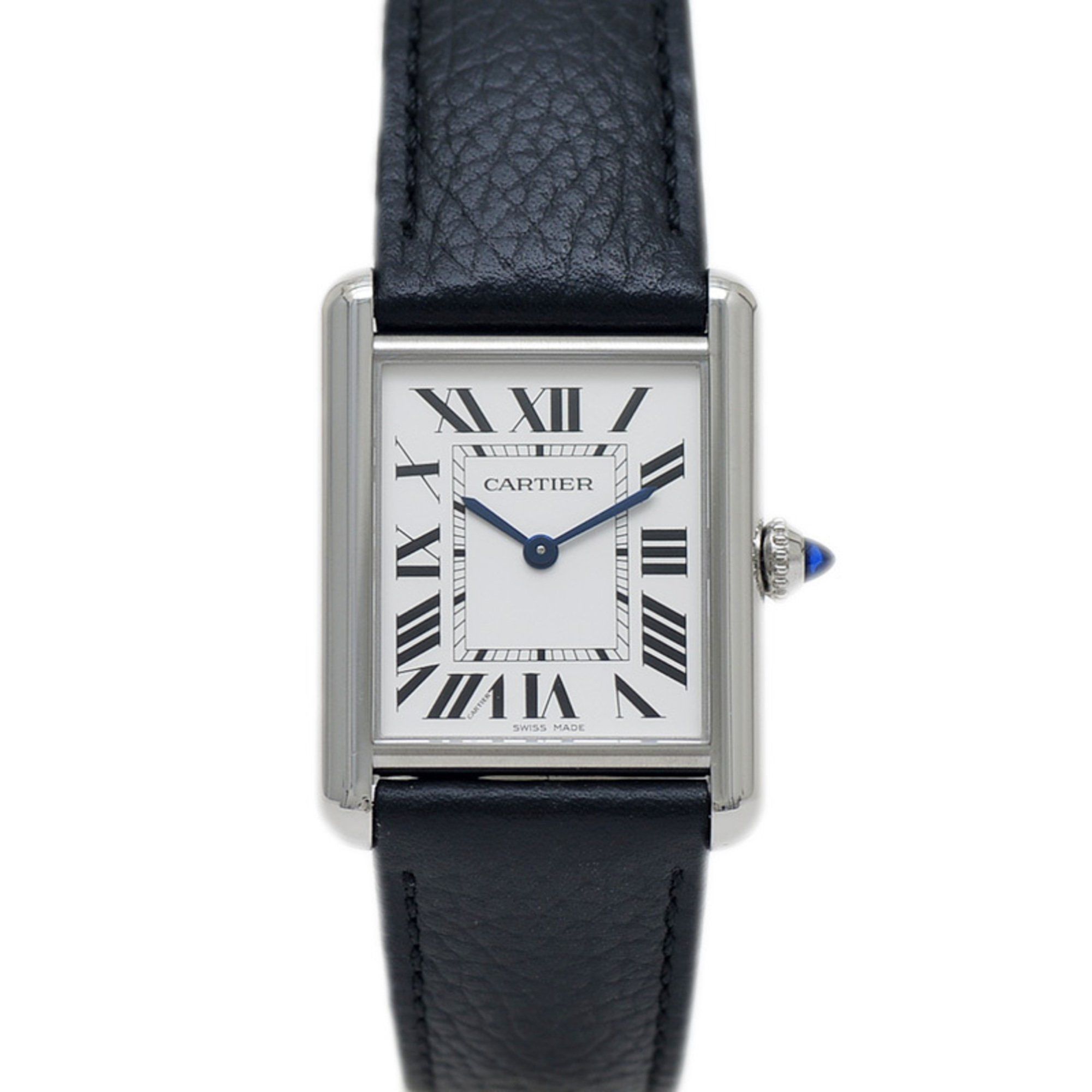 Cartier Tank Must LM Women's Silver Dial Watch, Stainless Steel Leather, Quartz Movement, WSTA0041