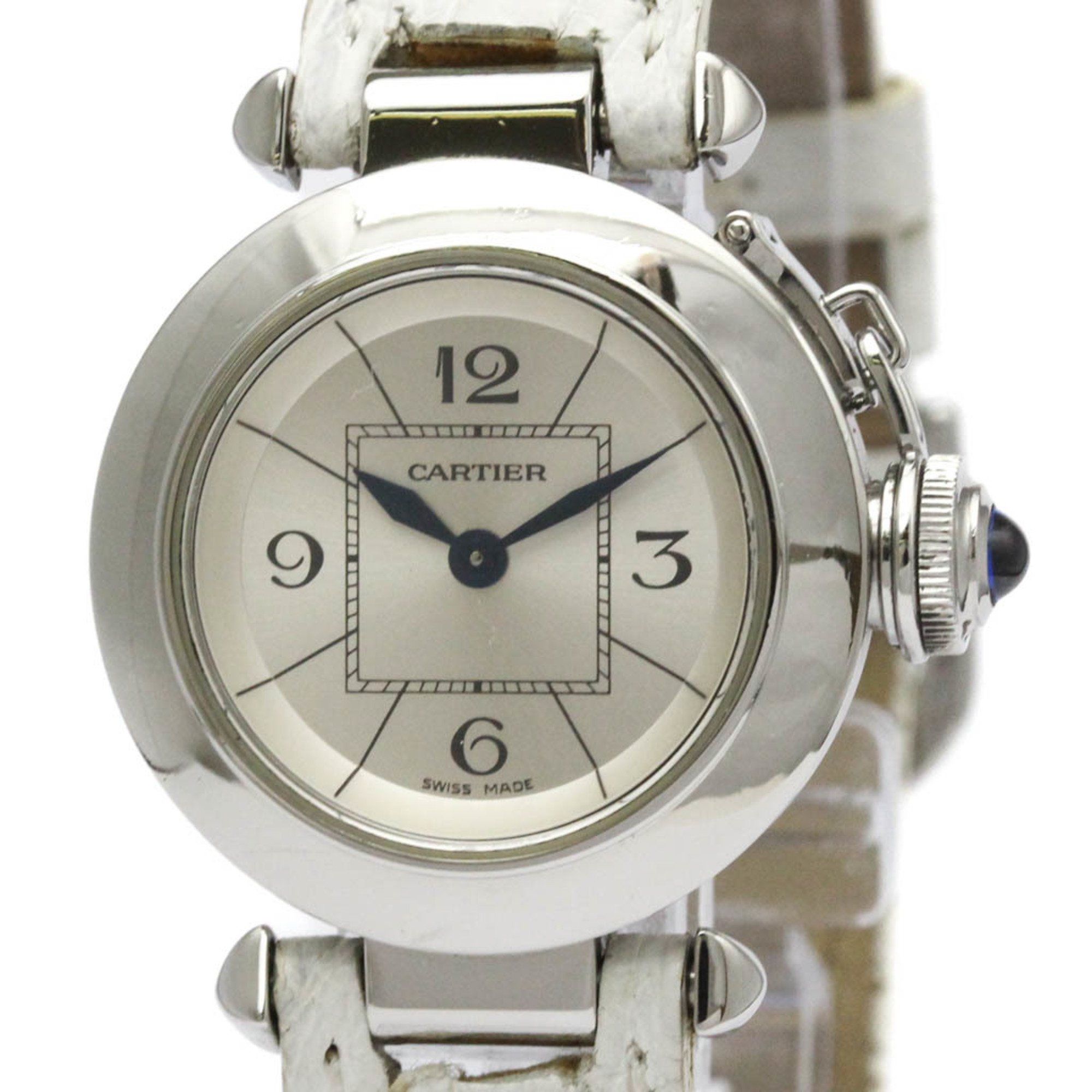 Polished CARTIER Miss Pasha Steel Quartz Ladies Watch W3140025