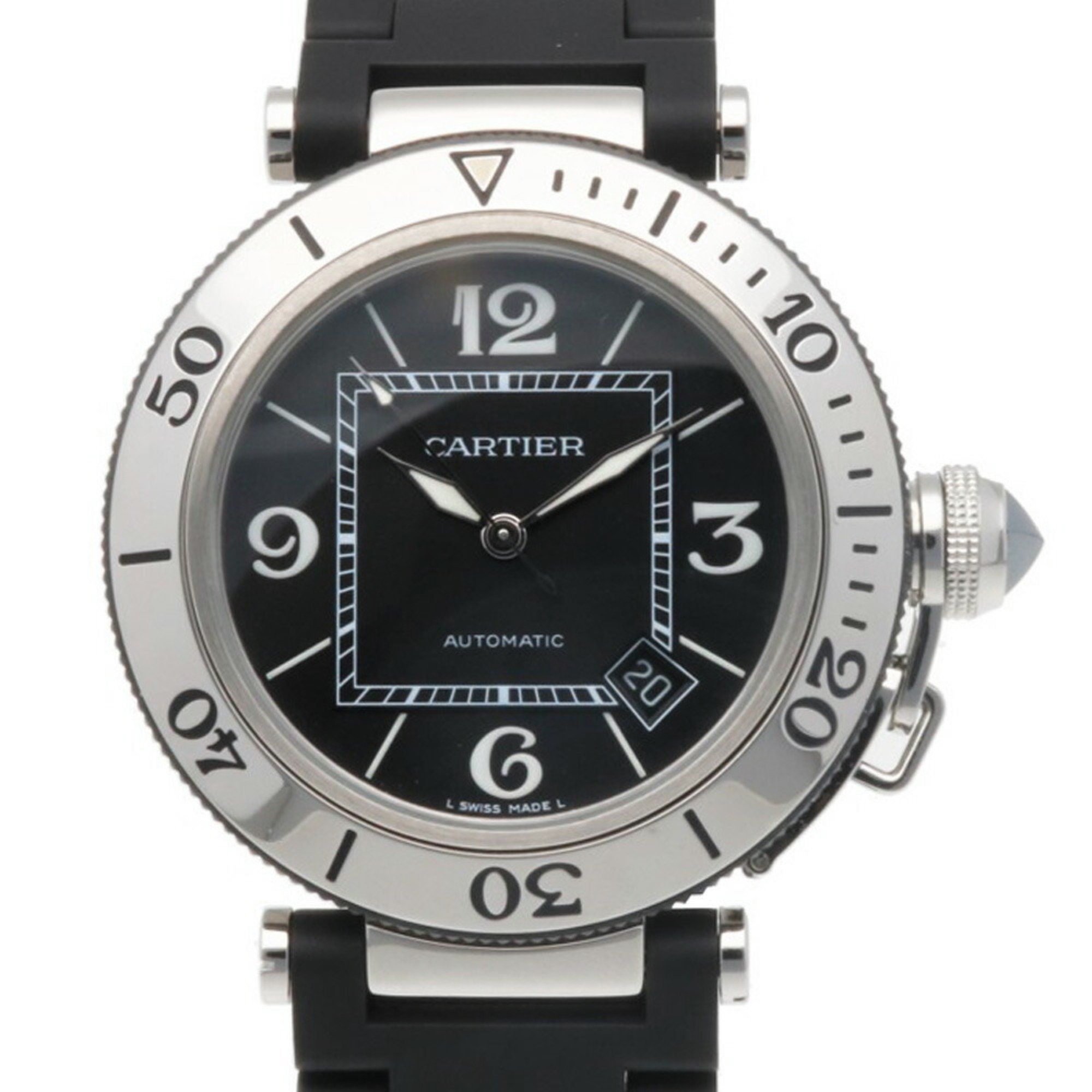 Cartier Pasha Seatimer Watch, Stainless Steel, 2790, Automatic, Overhauled and Refinished, Men's, CA