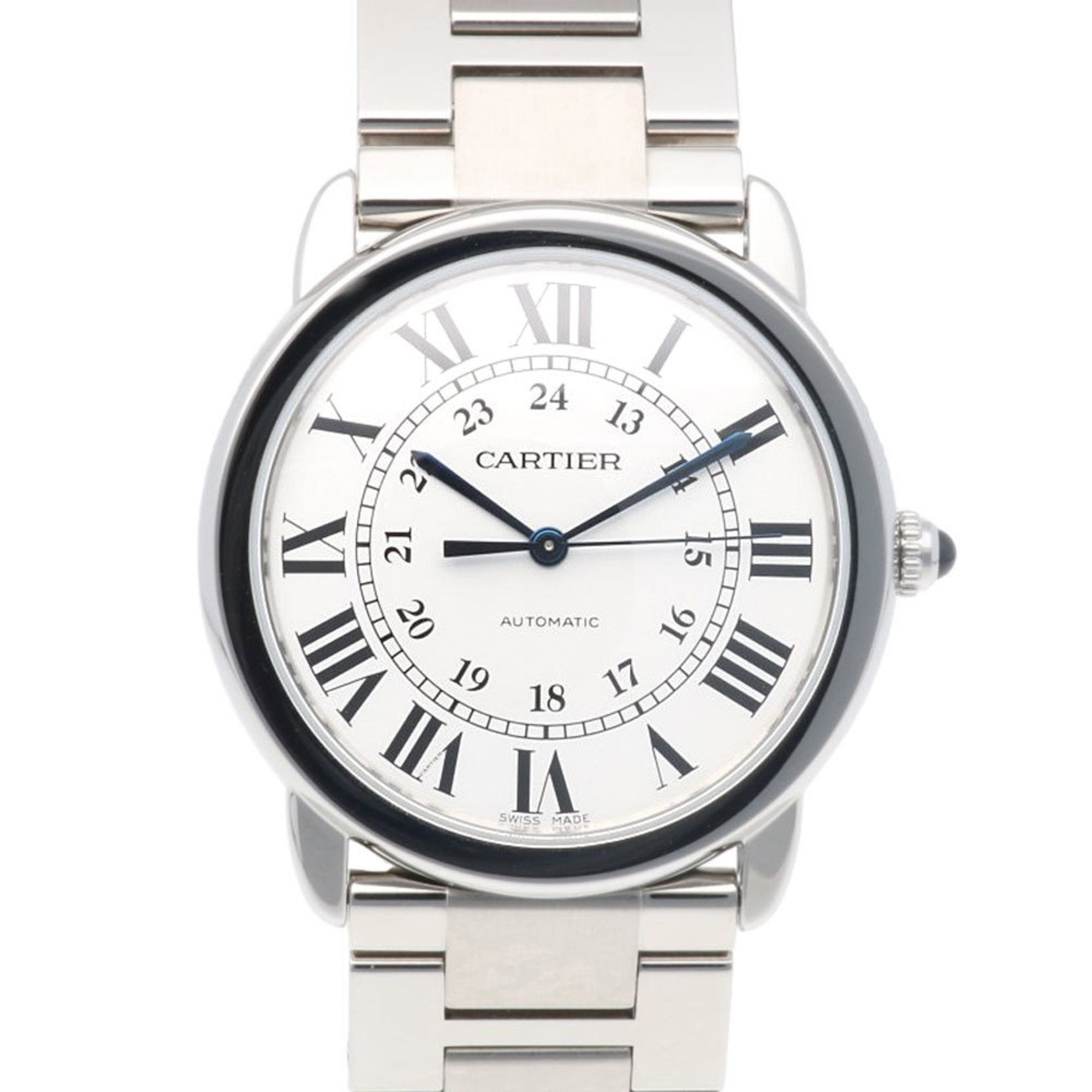 Cartier Rondo Solo Watch, Stainless Steel, WSRN0012(3939), Automatic, Overhauled and Refinished, Men