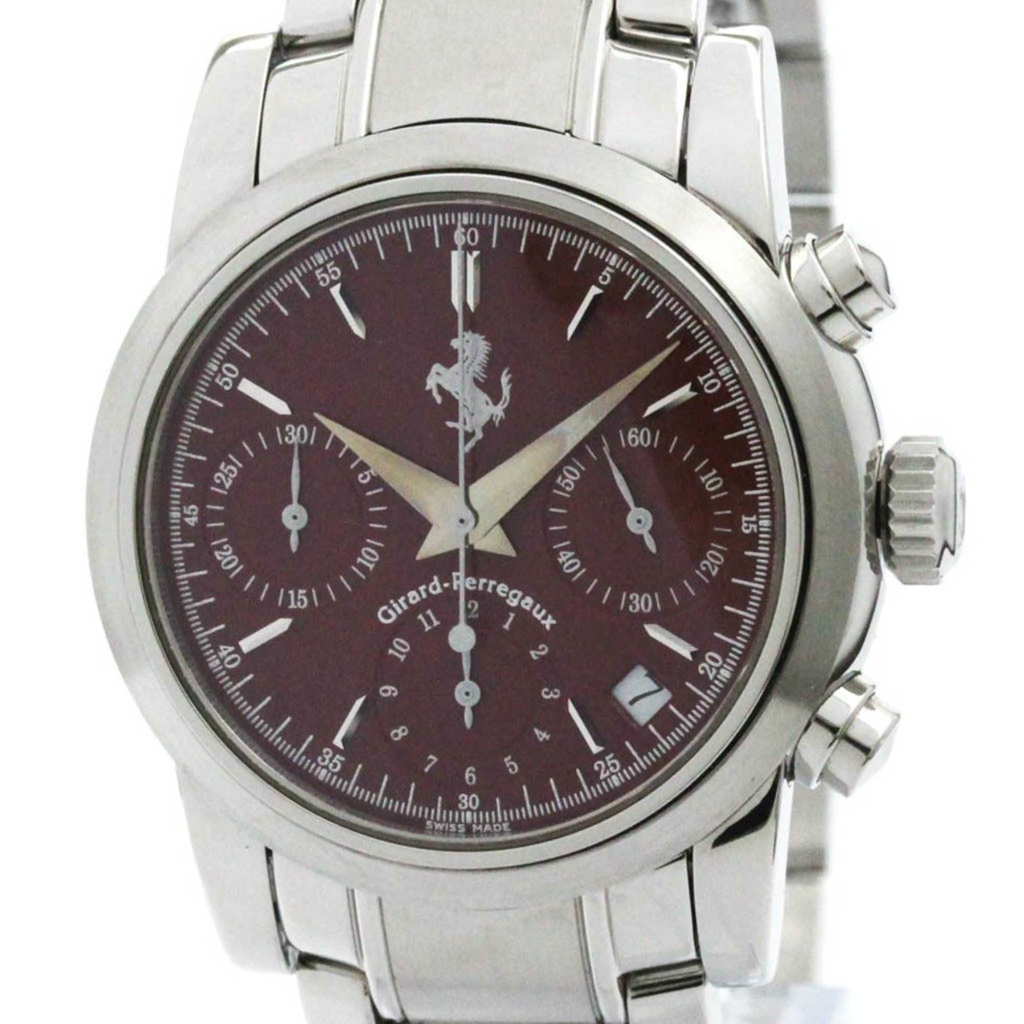 GIRARD PERREGAUX Ferrari Chronograph Steel Automatic Mens Watch 8020