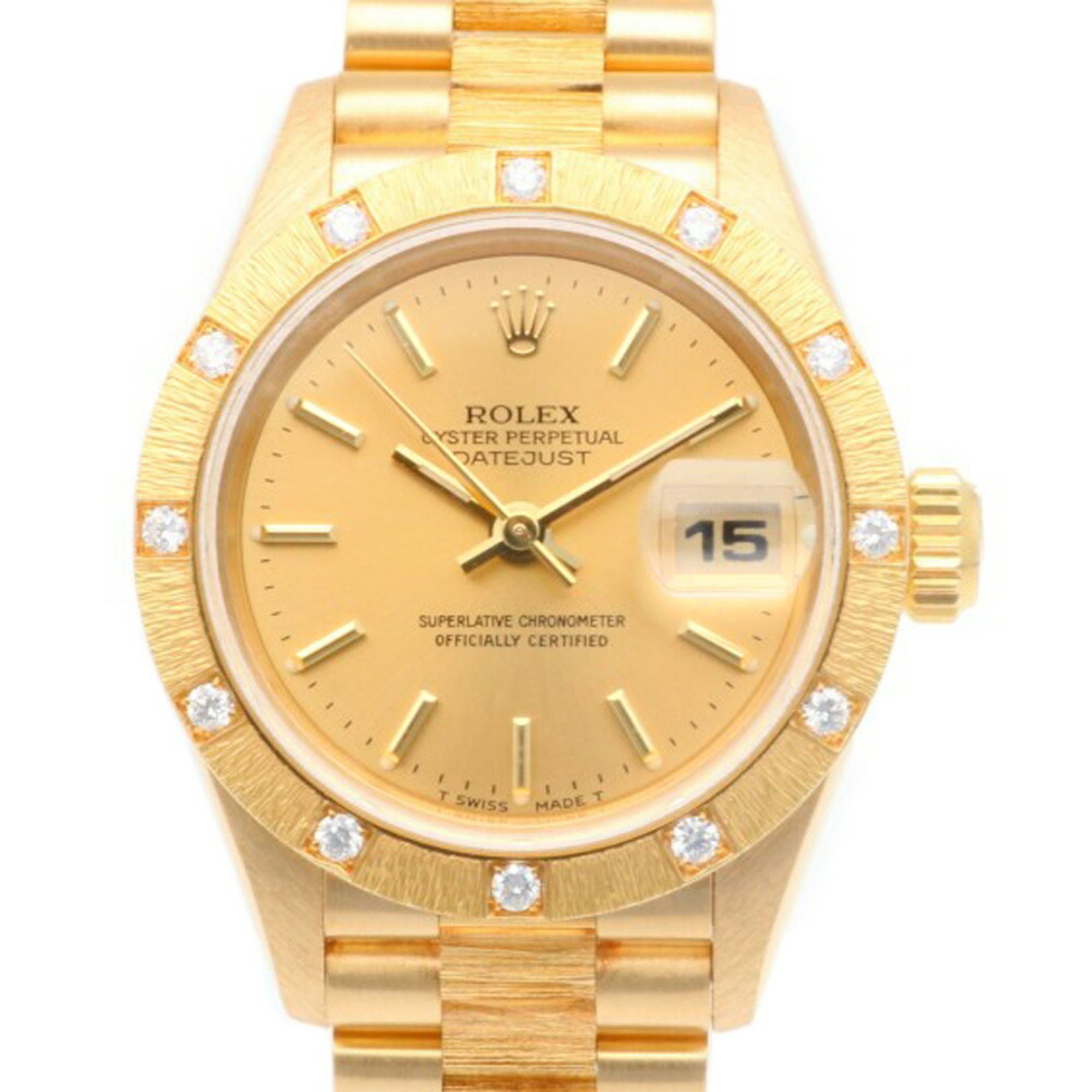 Rolex Datejust Oyster Perpetual Watch, 18K Gold, 69288, Automatic, Overhauled, Refinished, W-Number,