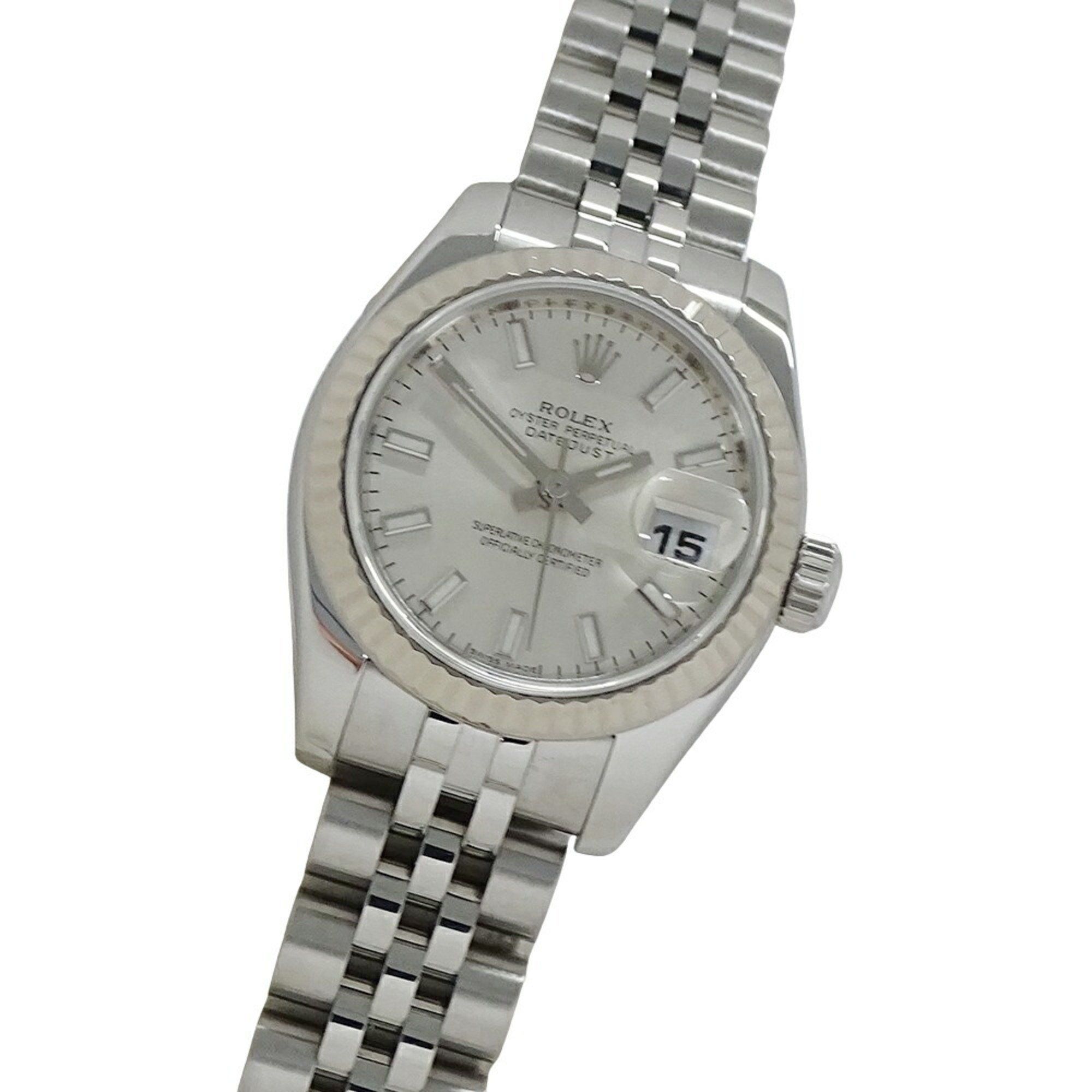 Rolex ROLEX Datejust 179174 Z Series Watch Ladies Automatic AT Stainless Steel SS White Gold WG Silv
