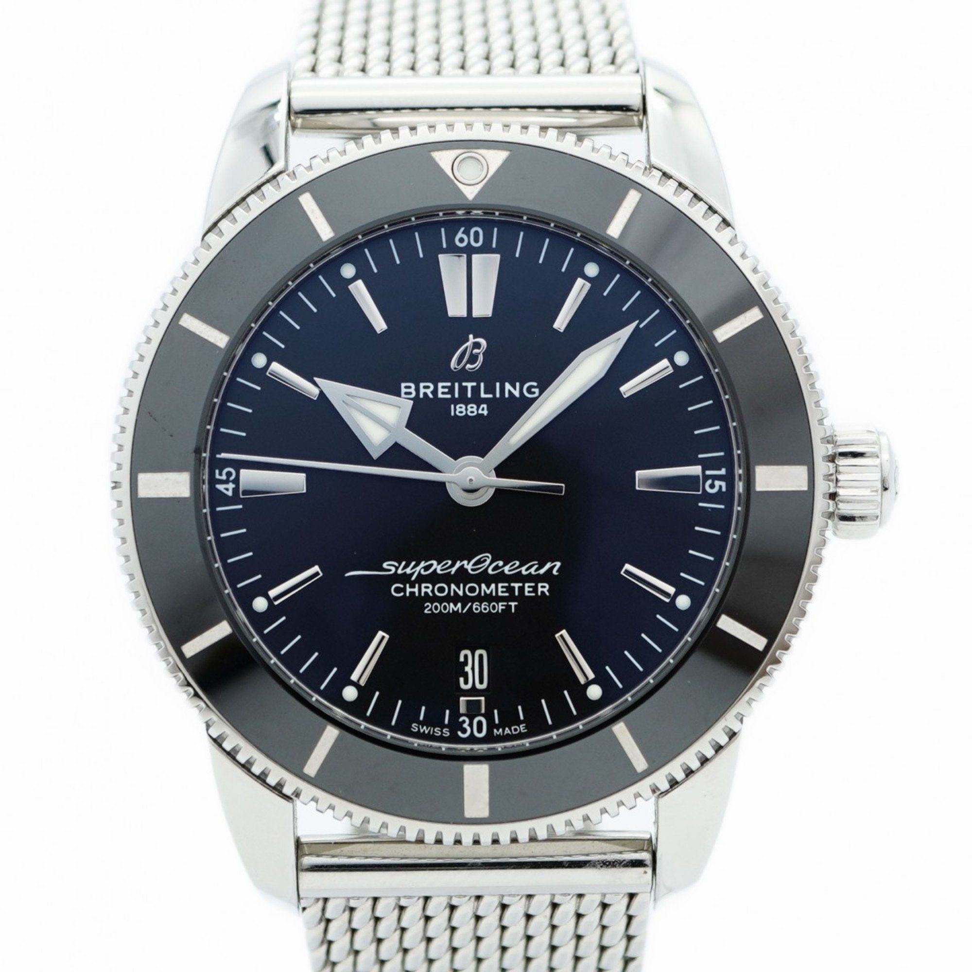 Breitling Superocean AB2030 Black Dial Men's Watch