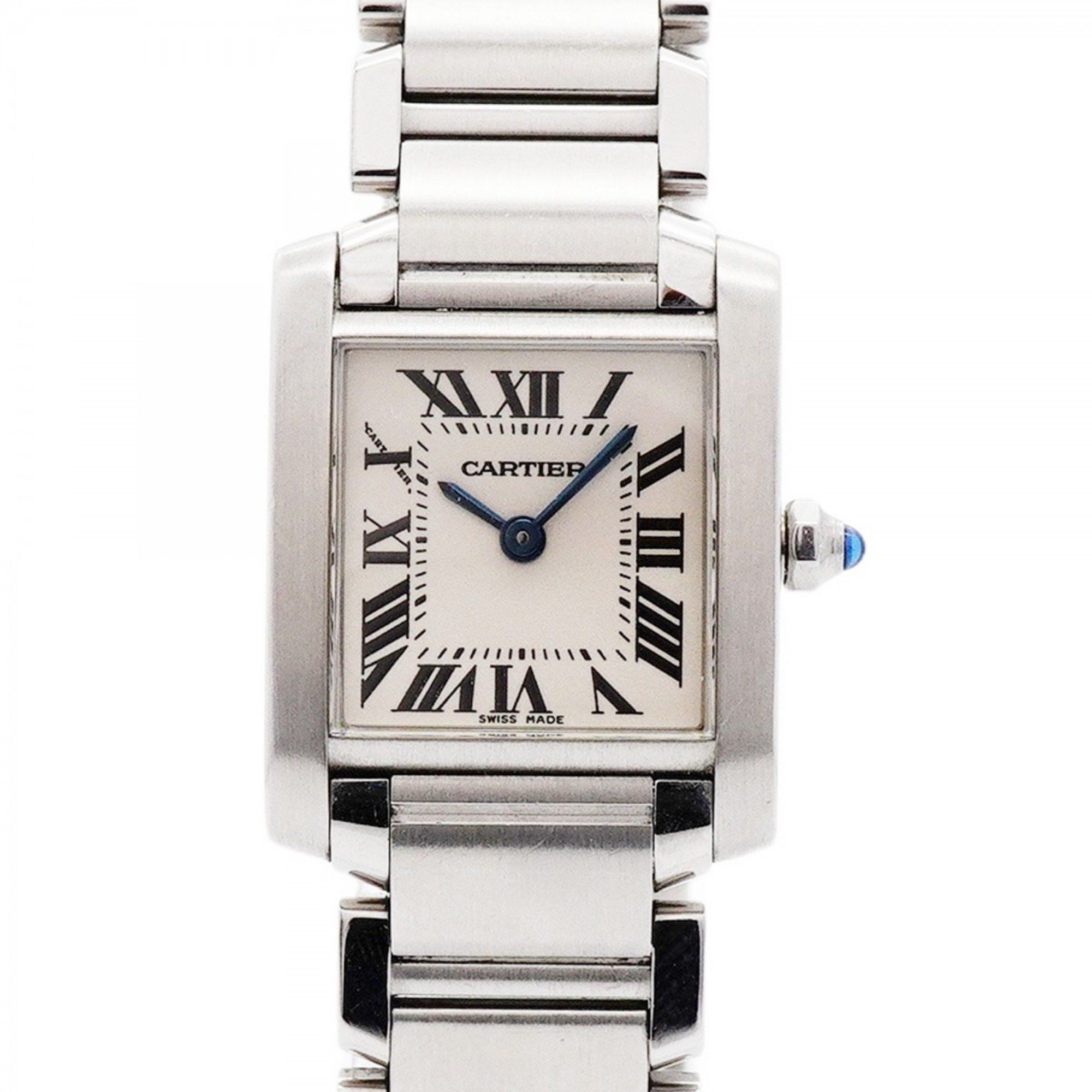 Cartier Tank Française SM W51008Q3 White Dial Women's Watch