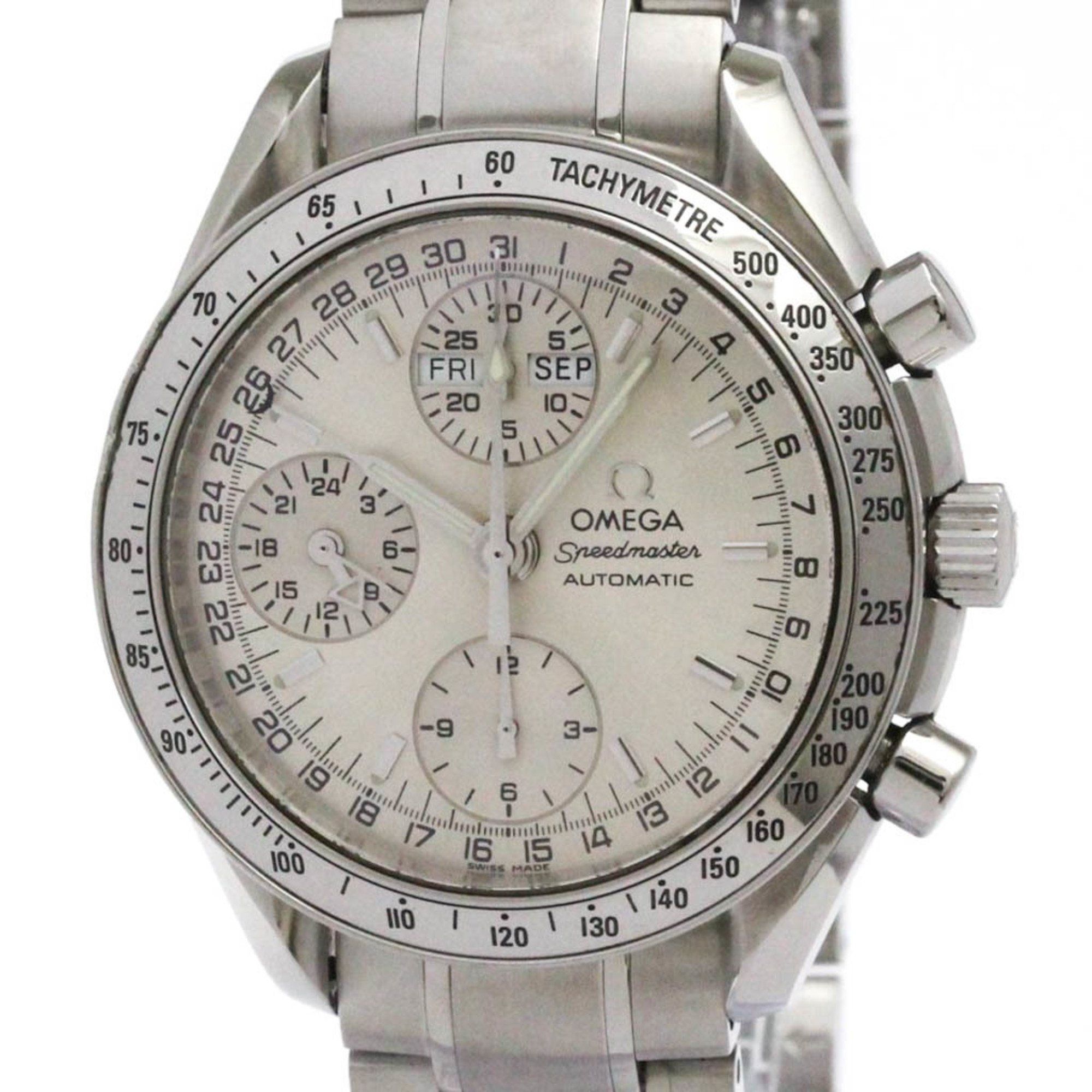 OMEGA Speedmaster Triple Date Steel Automatic Watch 3523.30 Polished