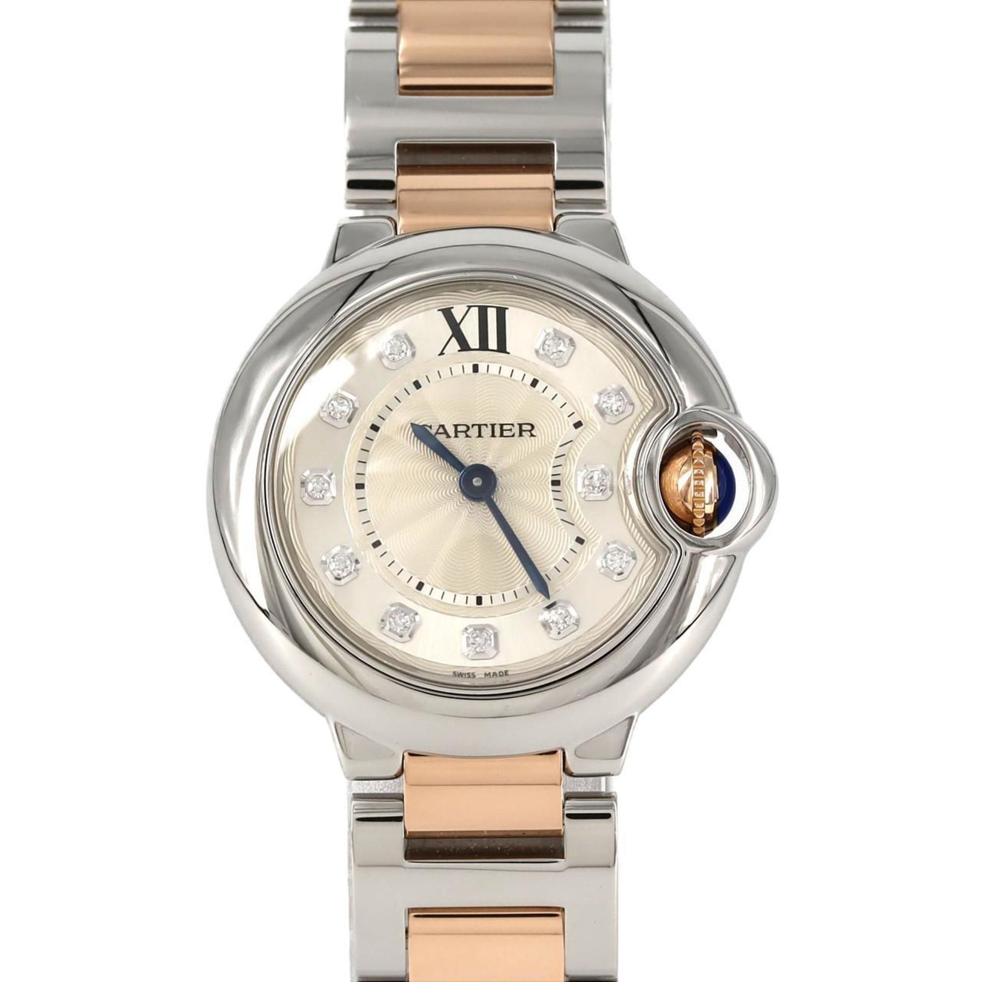 Cartier Ballon Bleu SM PG Combi 11P WE902030 SSxPG Wristwatch Quartz