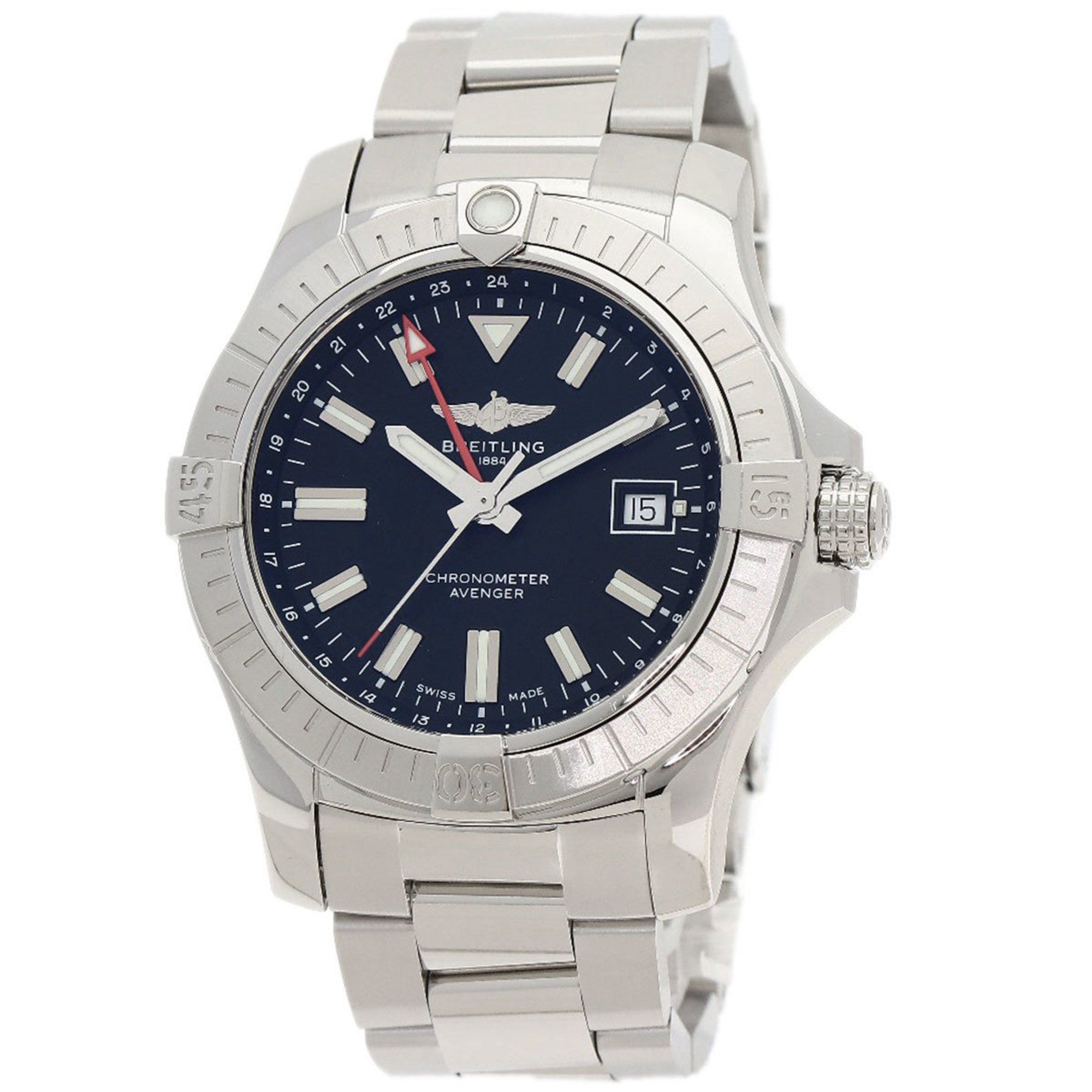 Breitling A32397 Avenger Automatic GMT 43 Stainless Steel Men's Watch