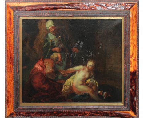 Follower of Sir Peter Paul Rubens (Flemish, 1577-1640), Susannah and the eldersOil on canvas, 41.5cm x 47.5cm