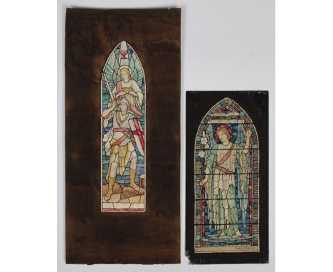 Henry Holiday (British, 1839-1927), Stained glass study depicting The AnnunciationSigned, pencil and watercolour, together wi