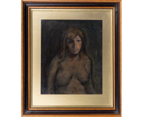 John Foulger (British, 1943-2007), “Model by Firelight”, acrylic on paper, signed lower left, inscribed on reverse “Model by 