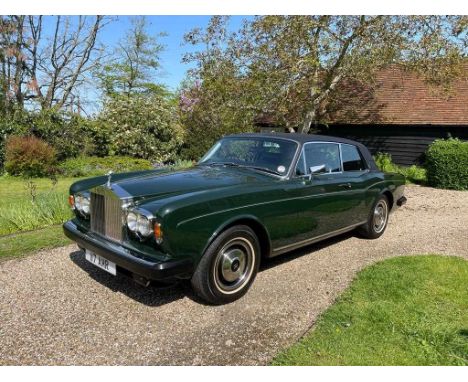 1981 Rolls-Royce Corniche Fixed Head Coupe, Registration 117 AMR, mileage 71,750 miles approx. A rare Series 500 Corniche (wi