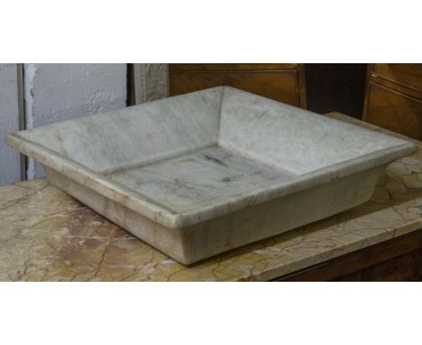 MARBLE BIRD BATH/PLANTER, 12cm H x 50cm x 50cm. 